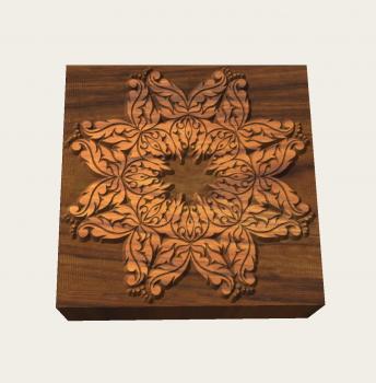 Mandalastempel aus Hartholz